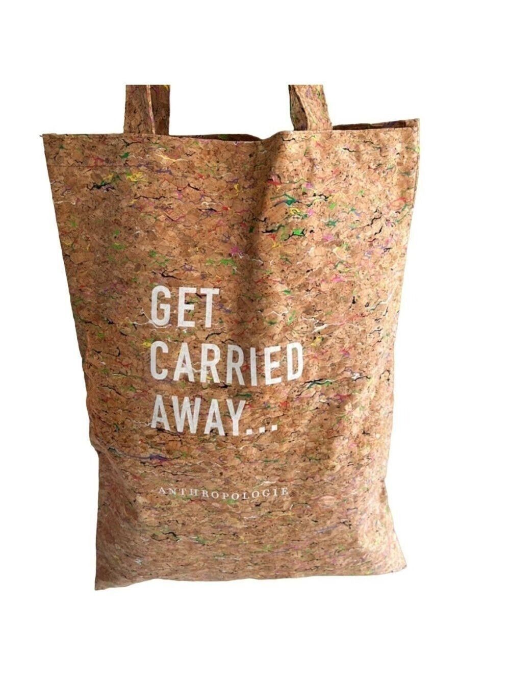 ANTHROPOLOGIE Cork Reusable Shopping Tote Bag